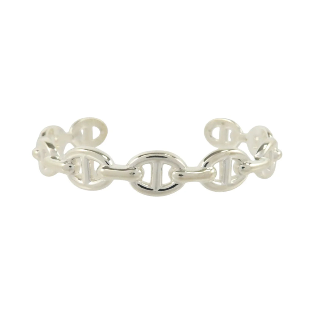 Hermès Chaîne d’Ancre Enchaînée MM Sterling Silver Bracelet ST