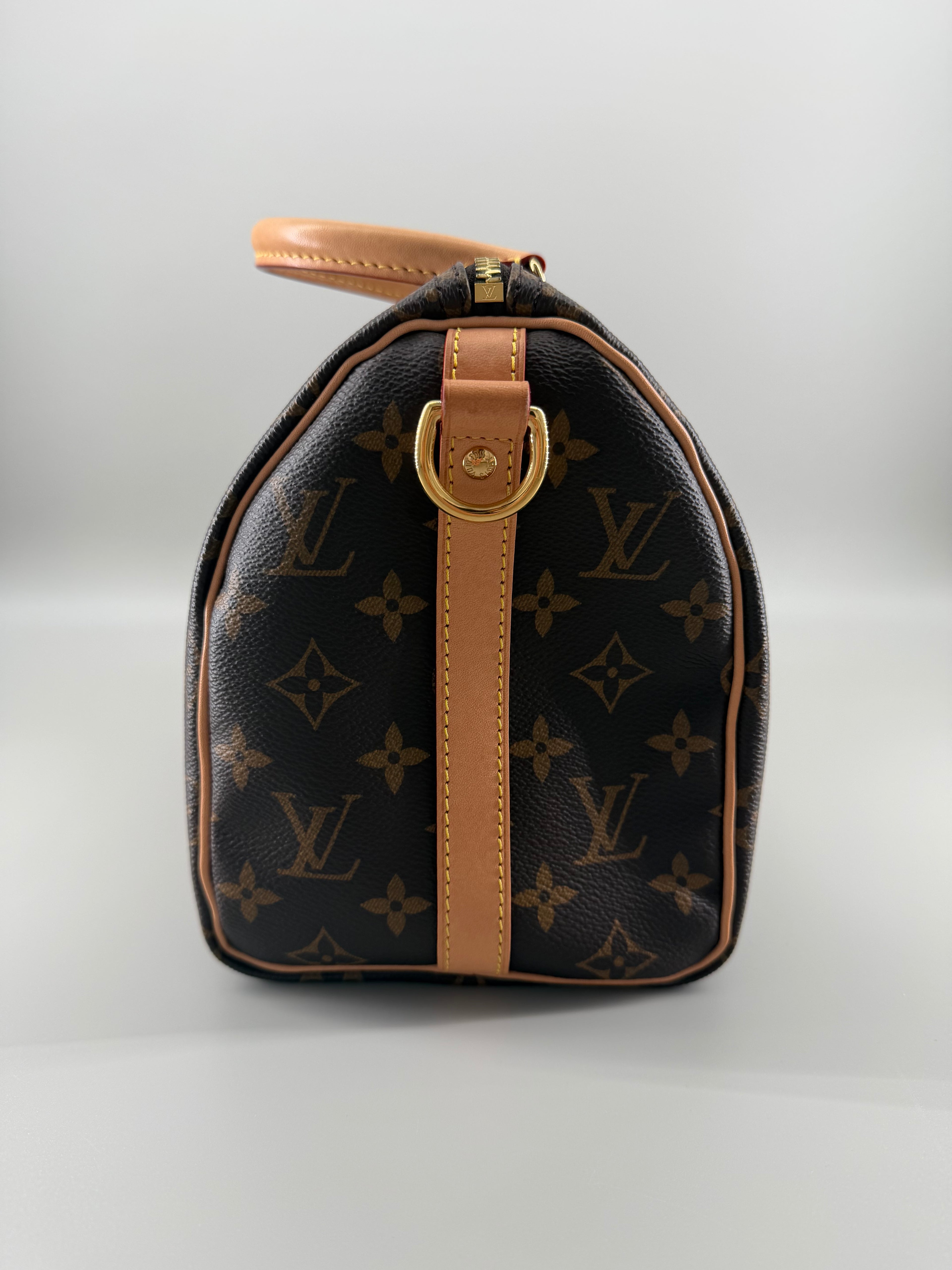 Louis Vuitton Speedy Bandoulière 25 Monogram |Microchip with LV Guitar Strap