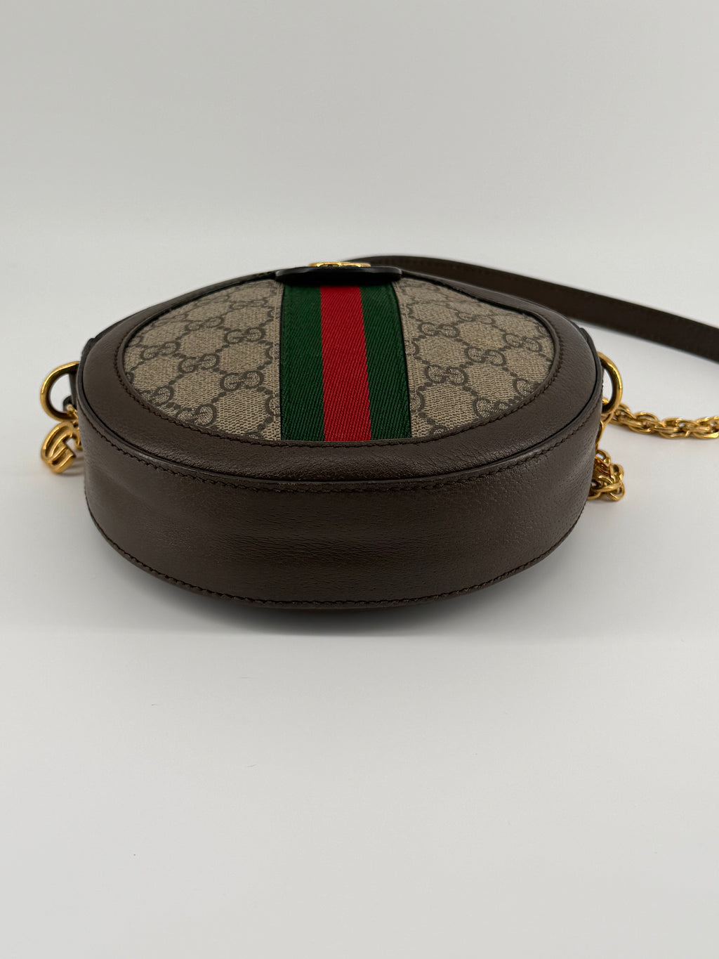 Gucci Ophidia Mini Round GG Supreme Canvas Crossbody Bag