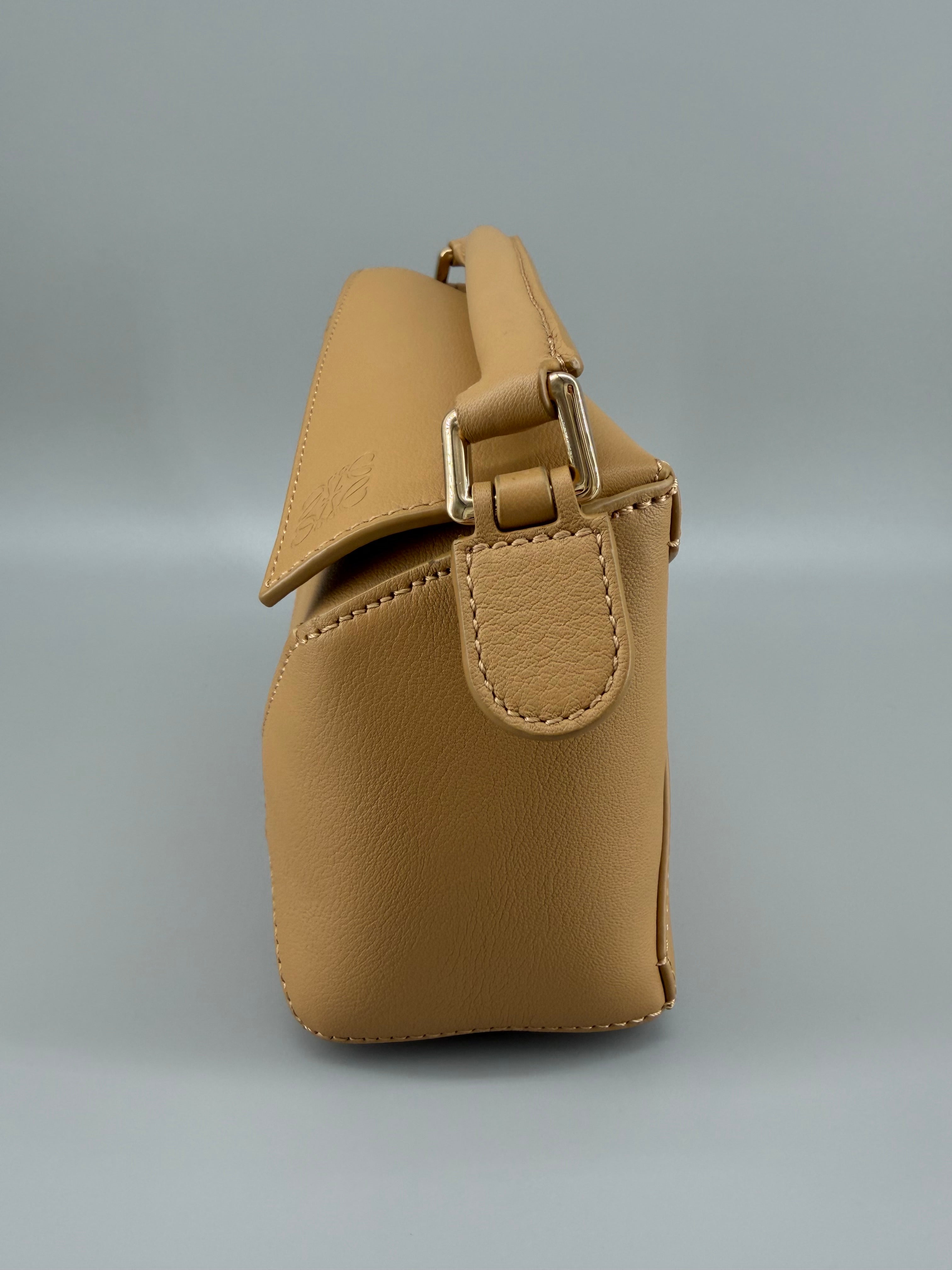 Loewe Mini Puzzle Bag in Classic Calfskin - Sahara
