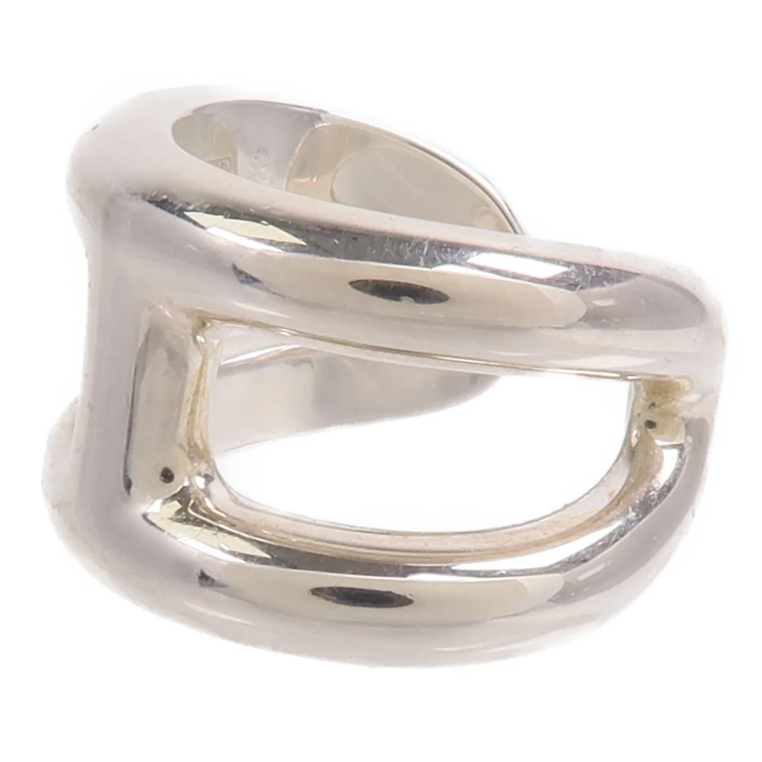 Hermès Osmose Small Model Sterling Silver Ring Size 48