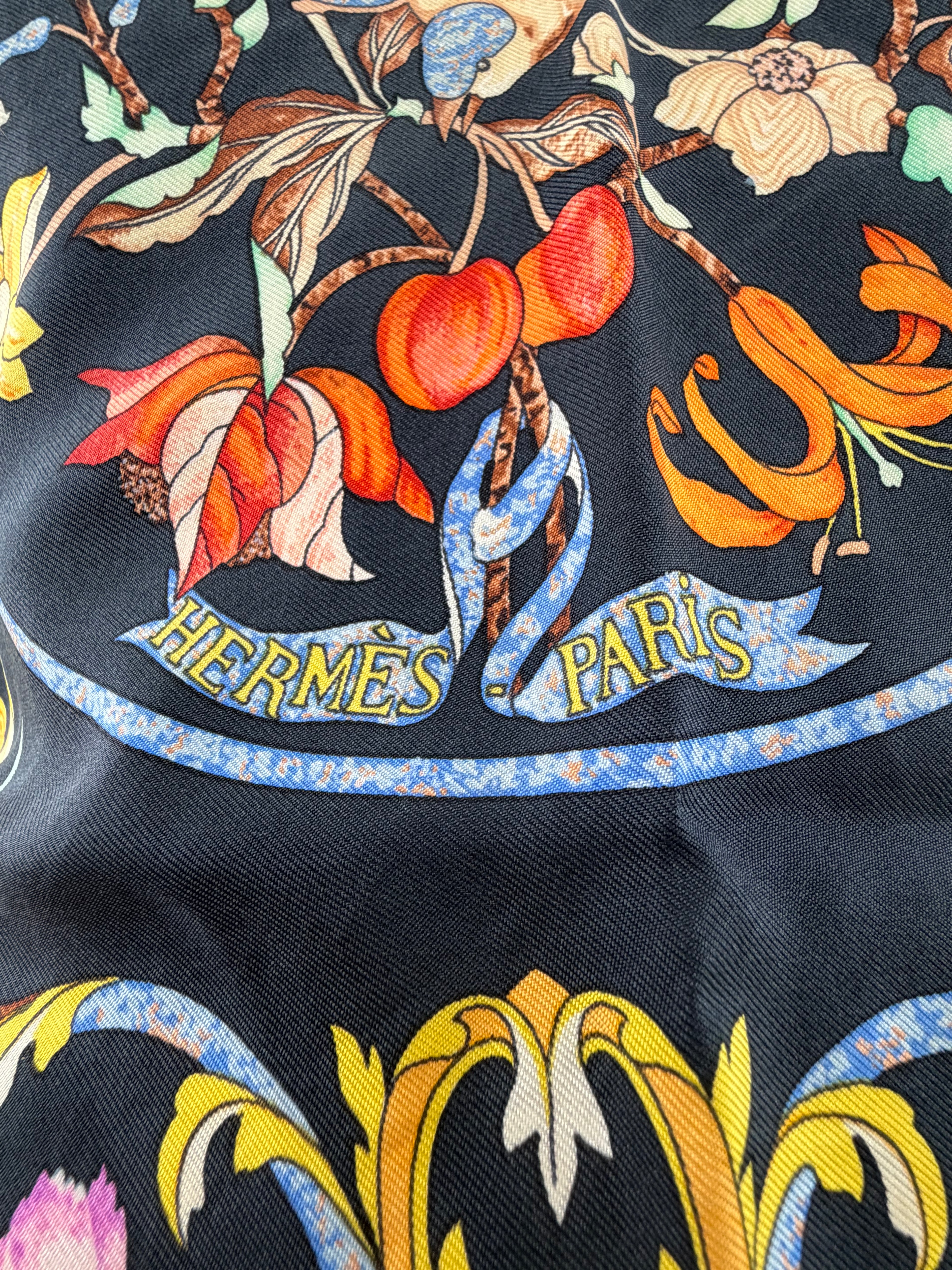 Hermès Pierres d’Orient et d’Occident 90 Silk Scarf by Zoé Pauwels