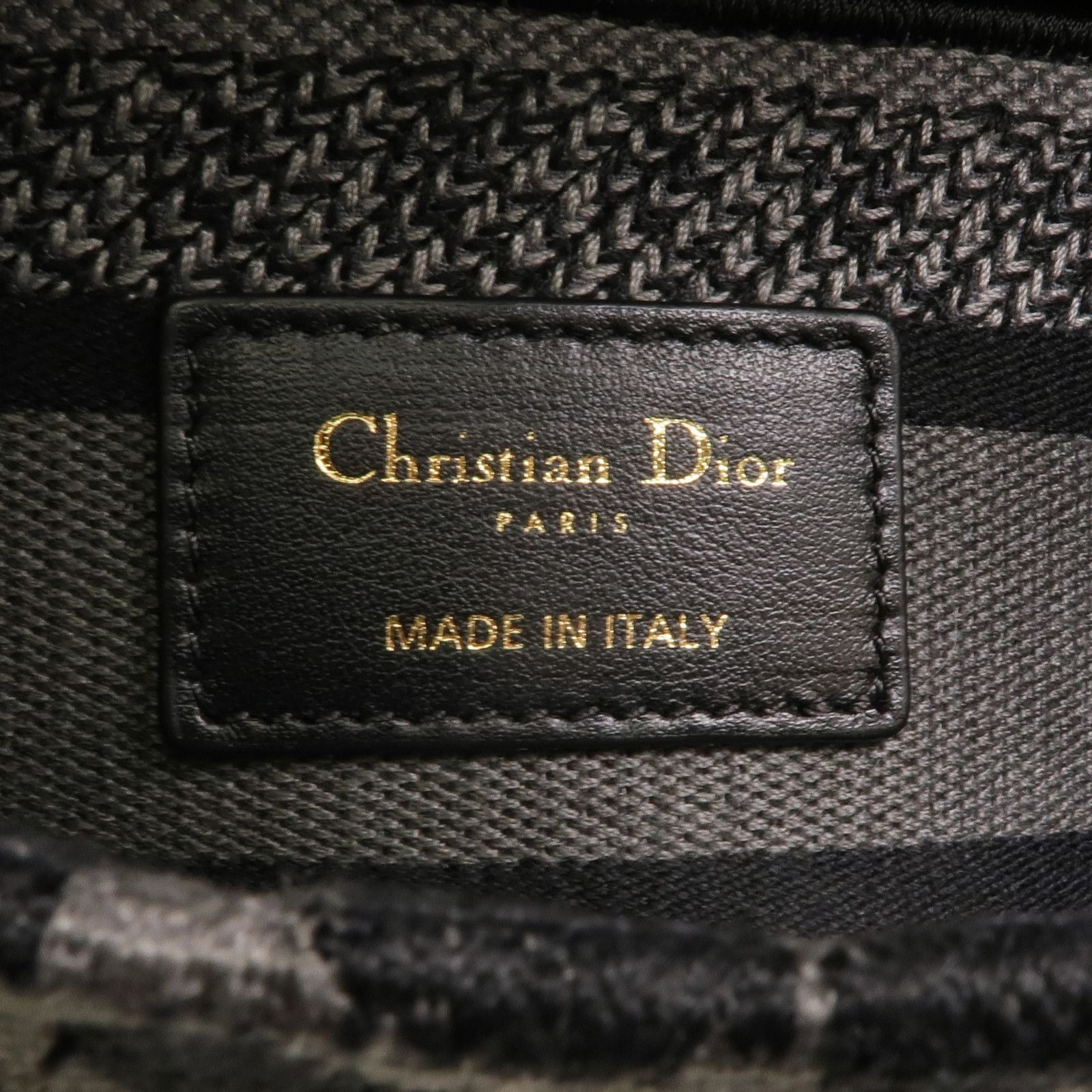 Christian Dior Lady D-Lite Medium Mizza Leopard Embroidered Canvas Bag