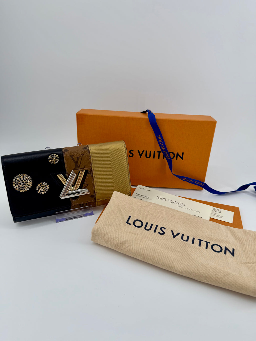 Louis Vuitton Twist Wallet Night Lights Limited Edition Black Gold Monogram Full Set