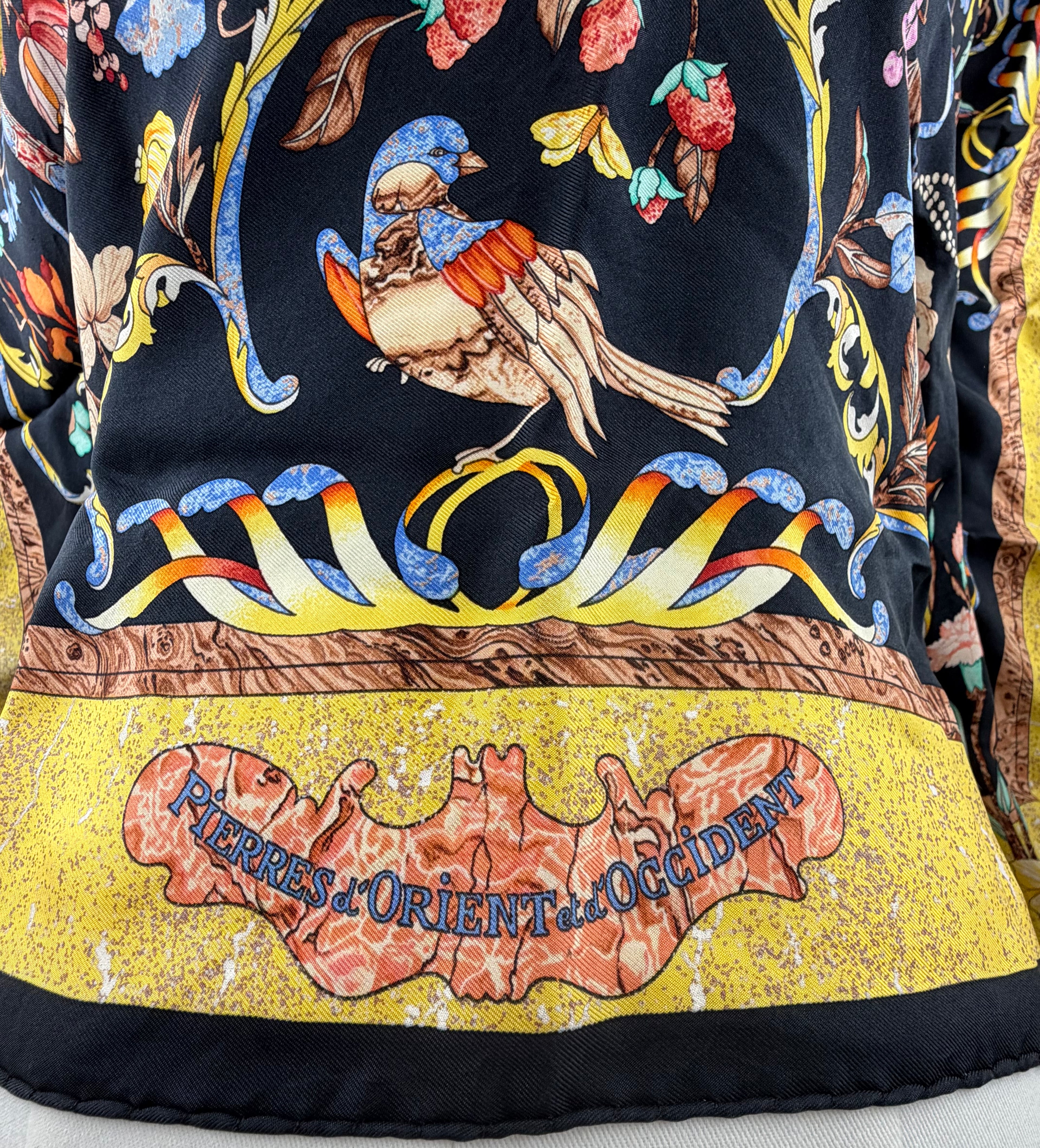 Hermès Pierres d’Orient et d’Occident 90 Silk Scarf by Zoé Pauwels