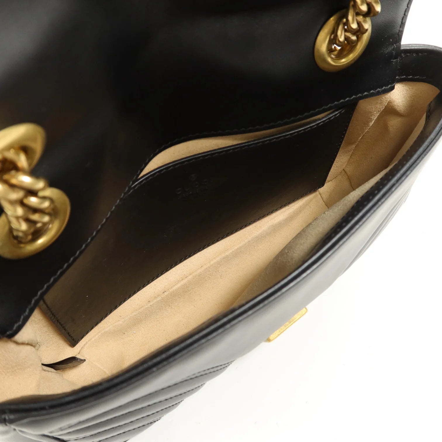 Gucci GG Marmont Small Chain Shoulder Bag Black Calfskin