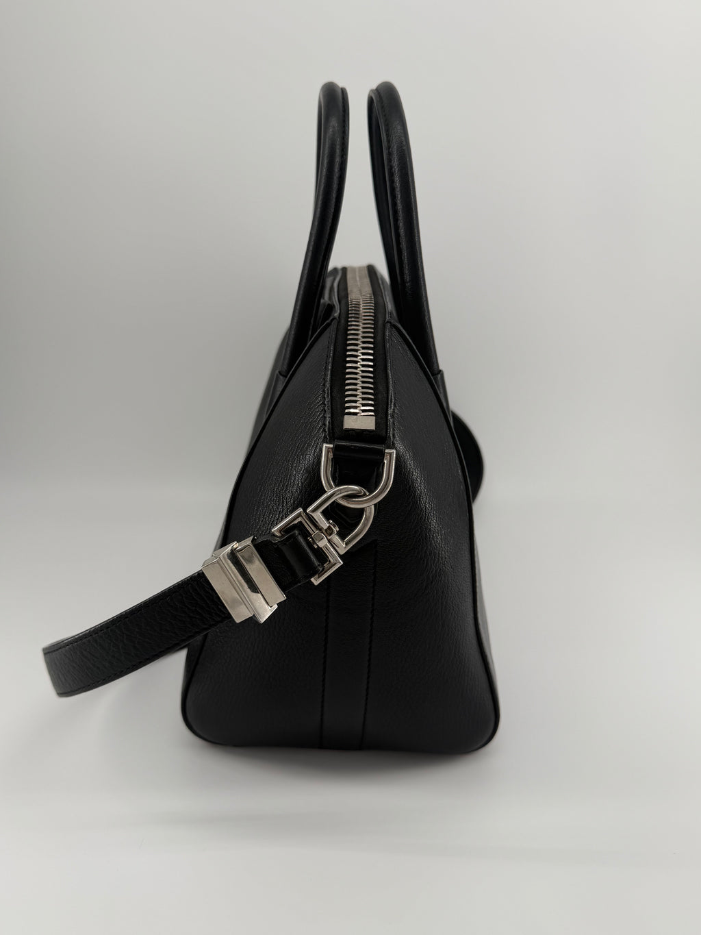 Givenchy Antigona Small Black Grained Leather Satchel Crossbody Bag