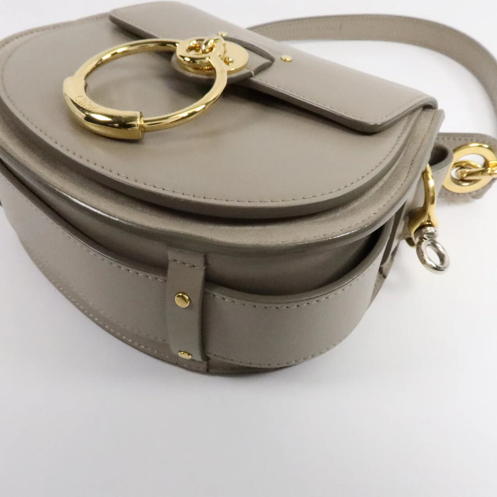 Chloé Medium Tess Shoulder Bag in Gray Leather