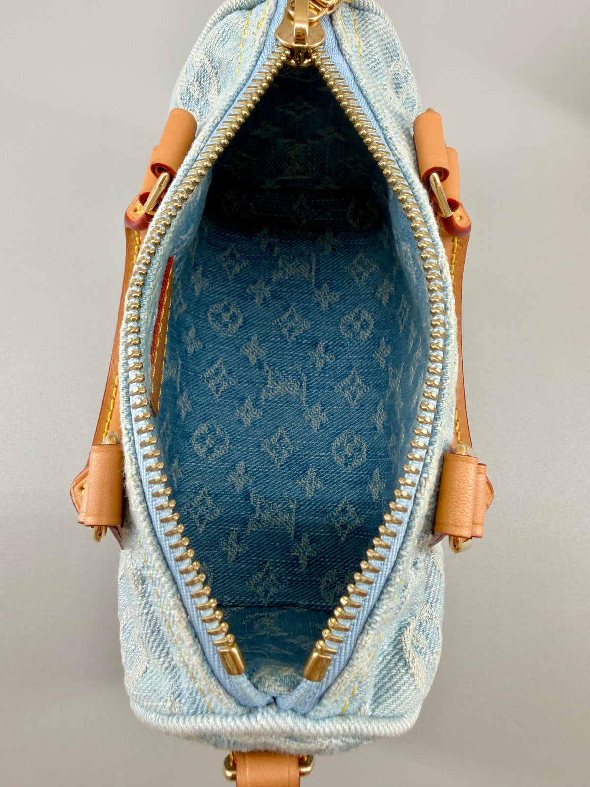 Louis Vuitton Nano Speedy Monogram Denim Blue