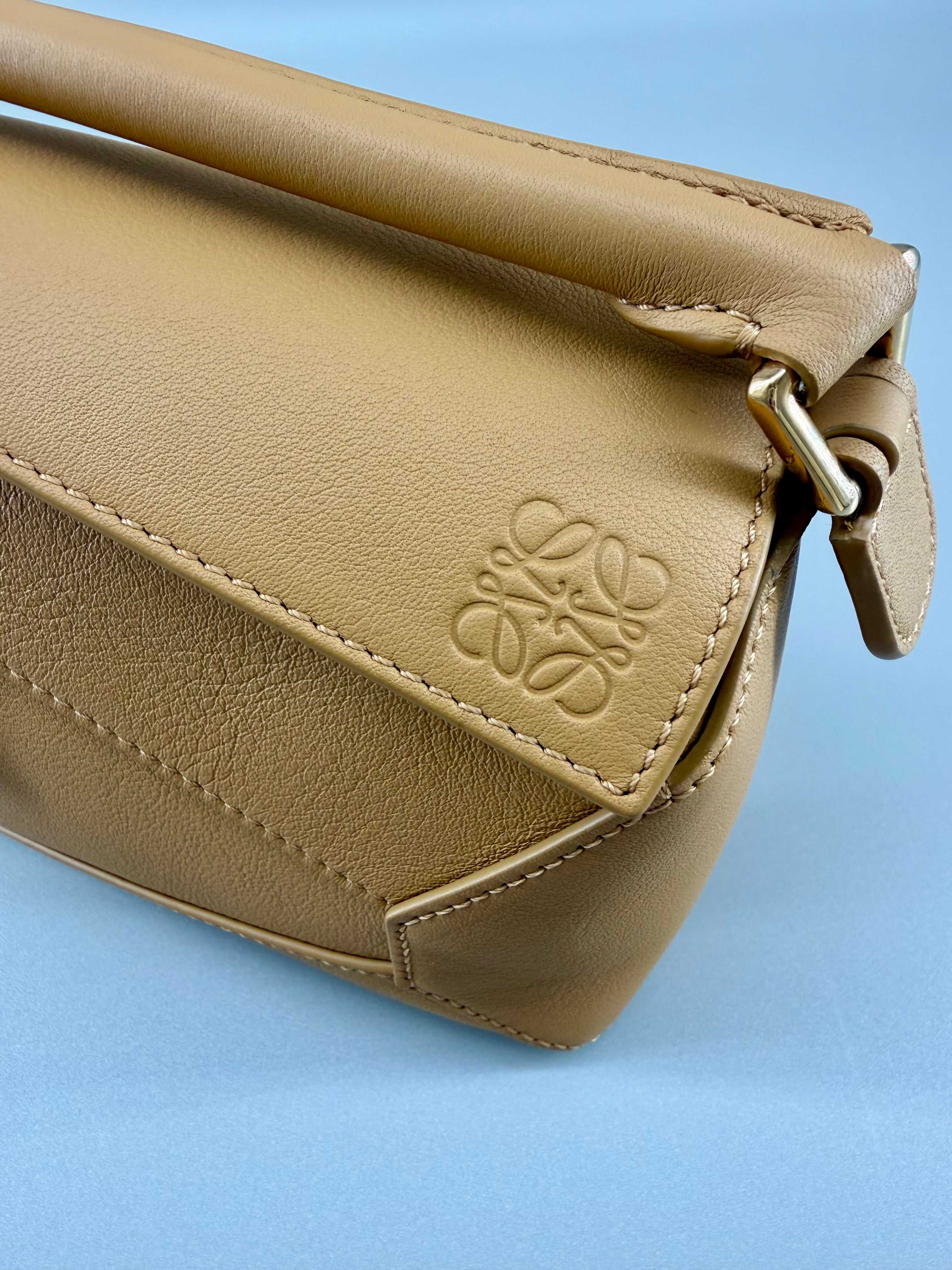 Loewe Mini Puzzle Bag in Classic Calfskin - Sahara