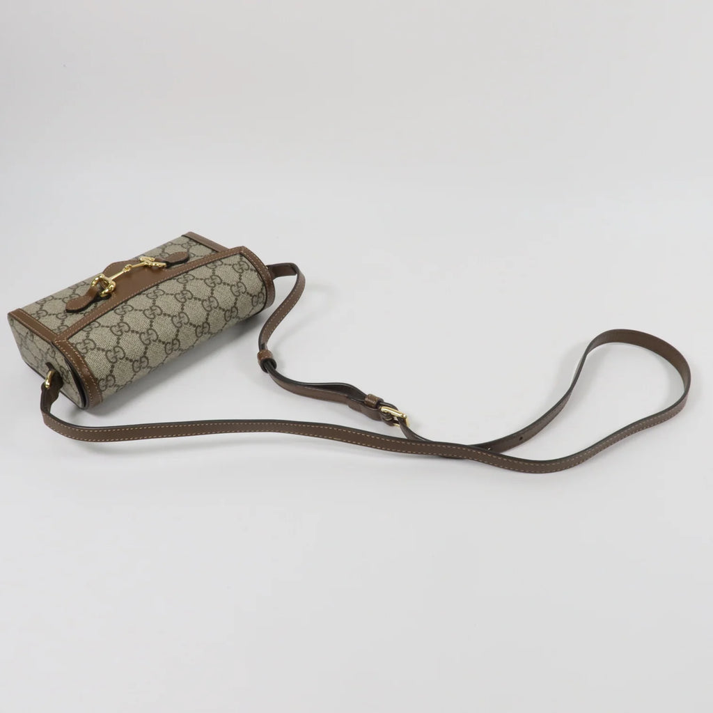 GUCCI Horsebit 1955
Mini Shoulder Bag in Brown GG Supreme