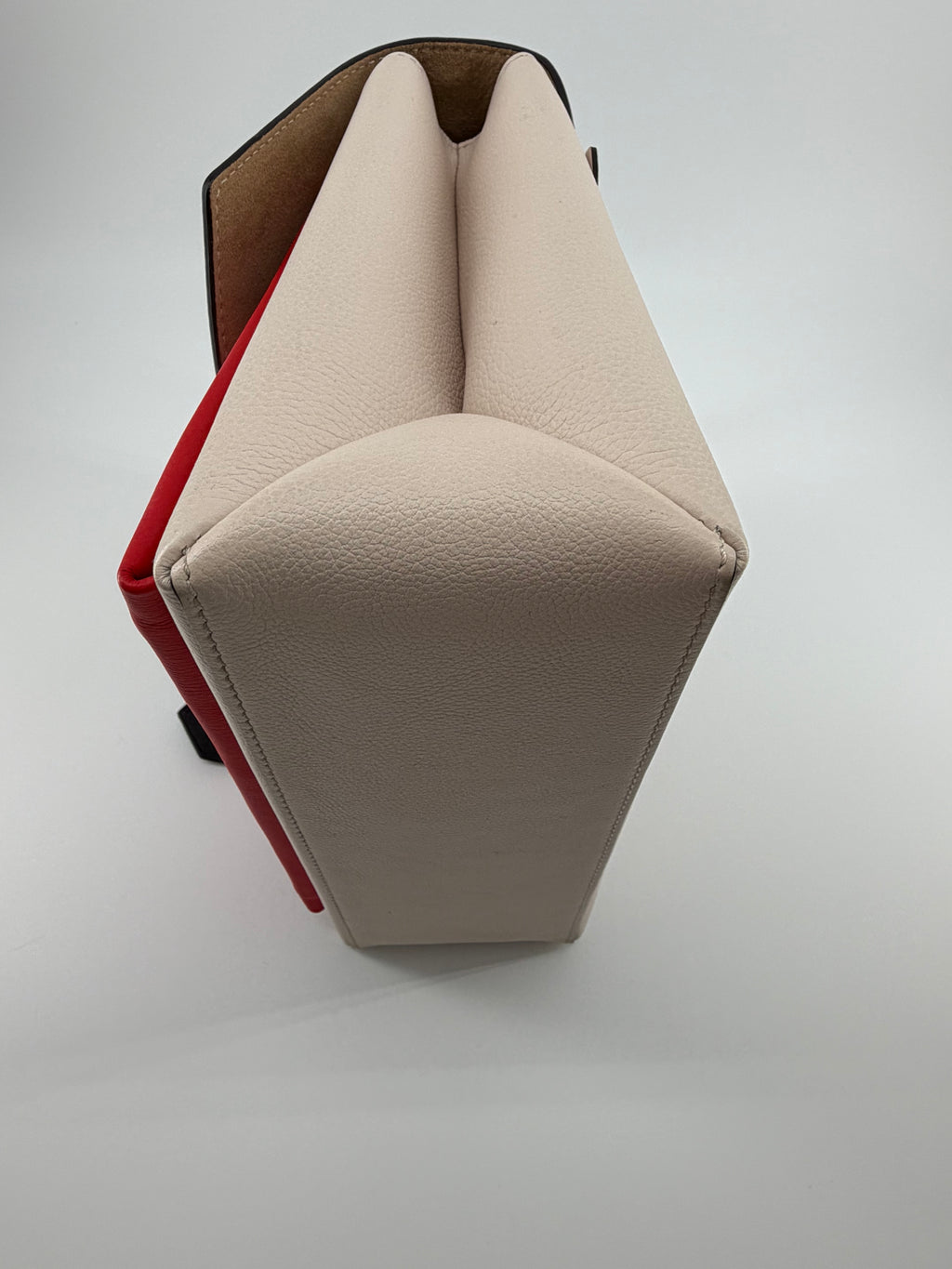 Louis Vuitton Lockme Top Handle Taurillon Leather Shoulder Bag | Crème & Coquelicot Red | 2020
