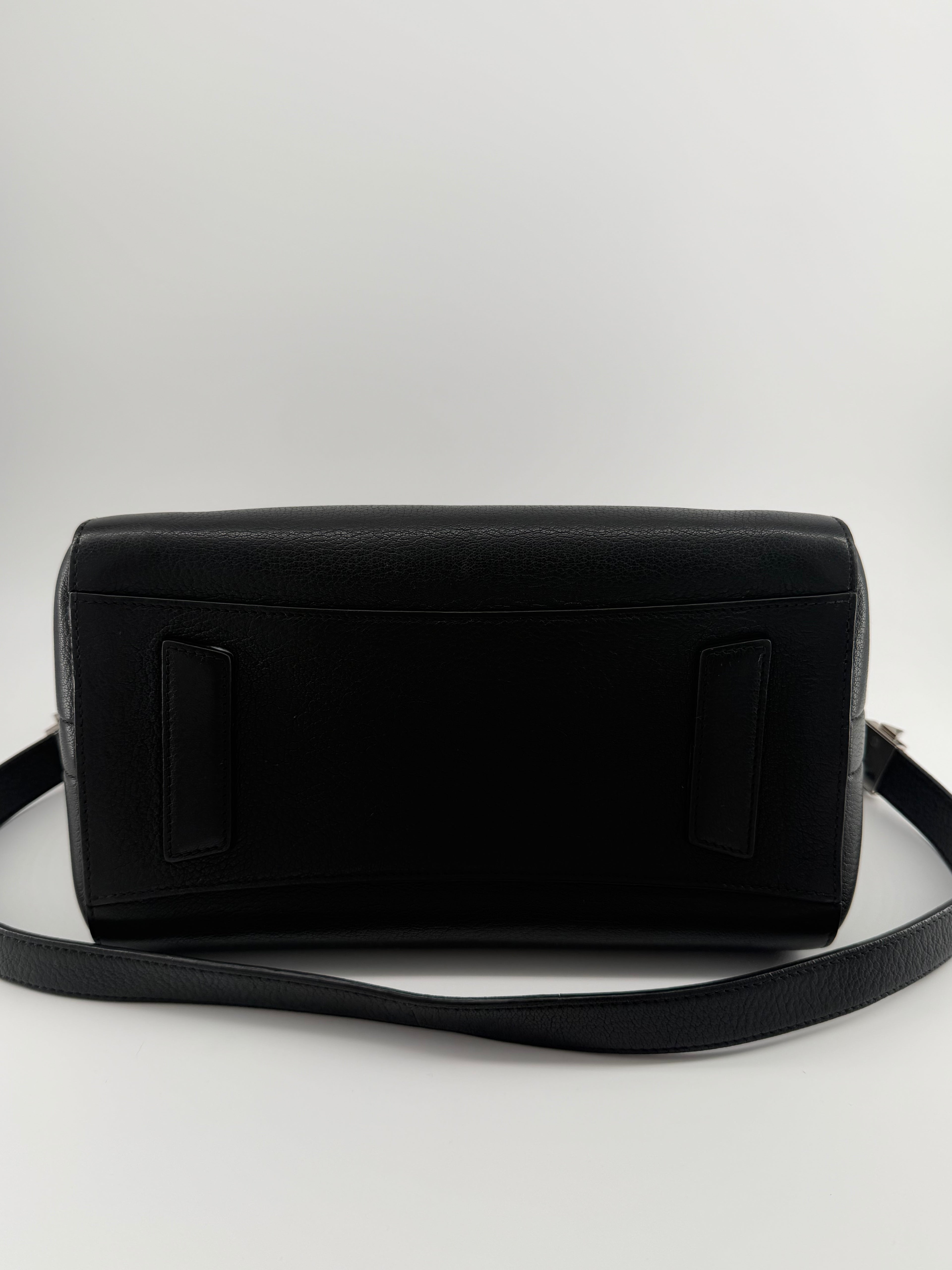 Givenchy Antigona Small Black Grained Leather Satchel Crossbody Bag