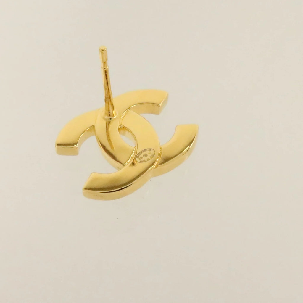 Chanel CC Gold-Tone Stud Earrings - Brand New Full Set