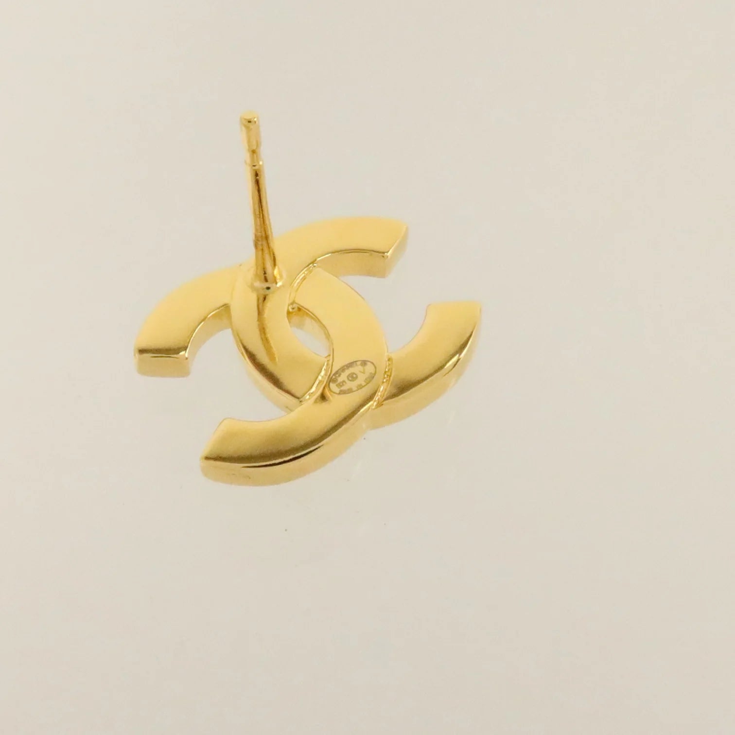 Chanel CC Gold-Tone Stud Earrings - Brand New Full Set