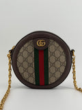 Gucci Ophidia Mini Round GG Supreme Canvas Crossbody Bag