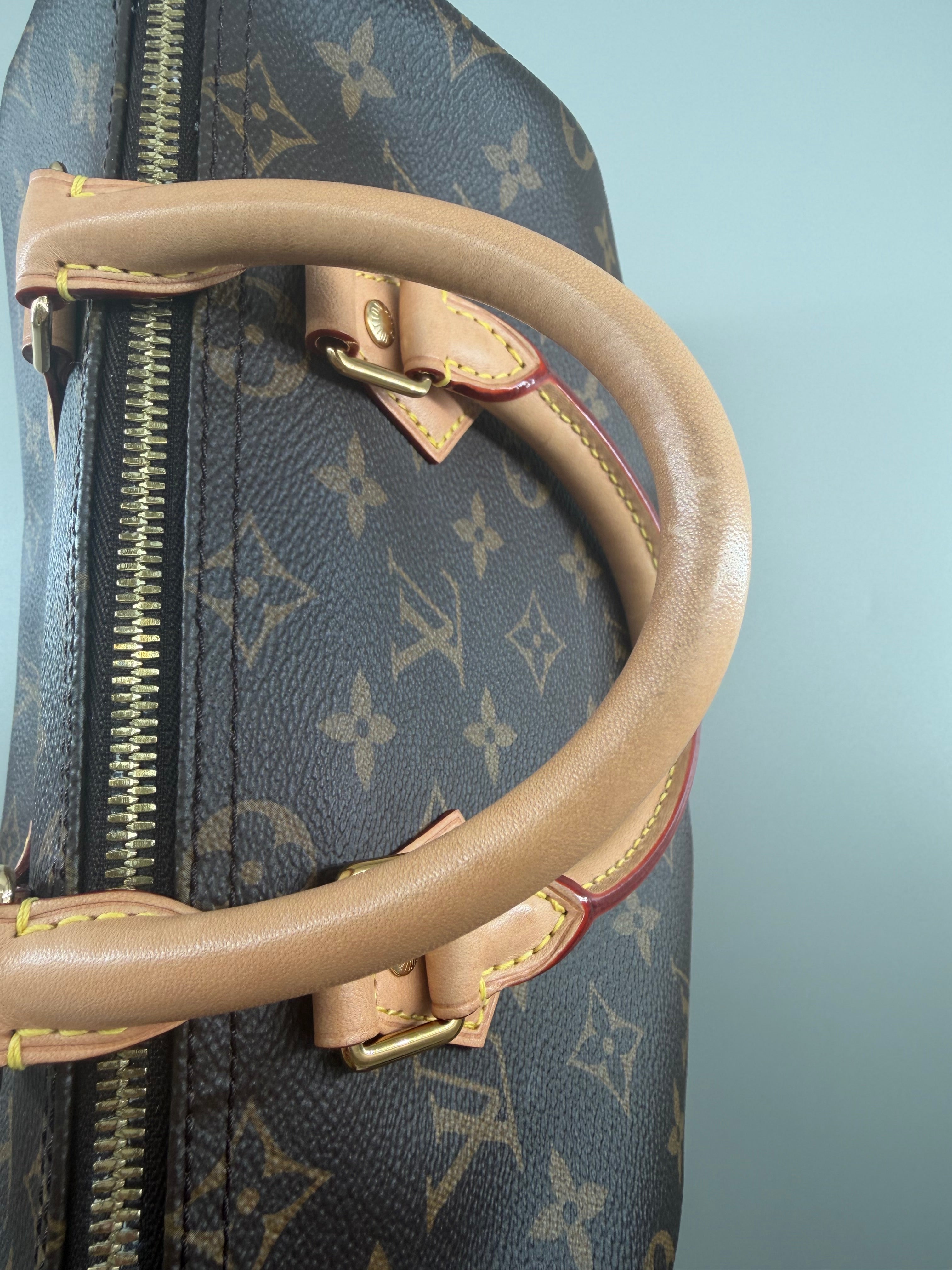 Louis Vuitton Speedy Bandoulière 25 Monogram |Microchip with LV Guitar Strap