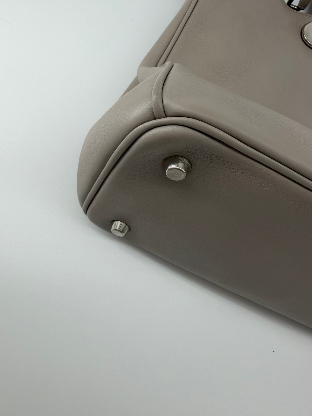 Christian Dior Large Diorissimo Gray Calfskin Tote Bag with Strap & Pouch