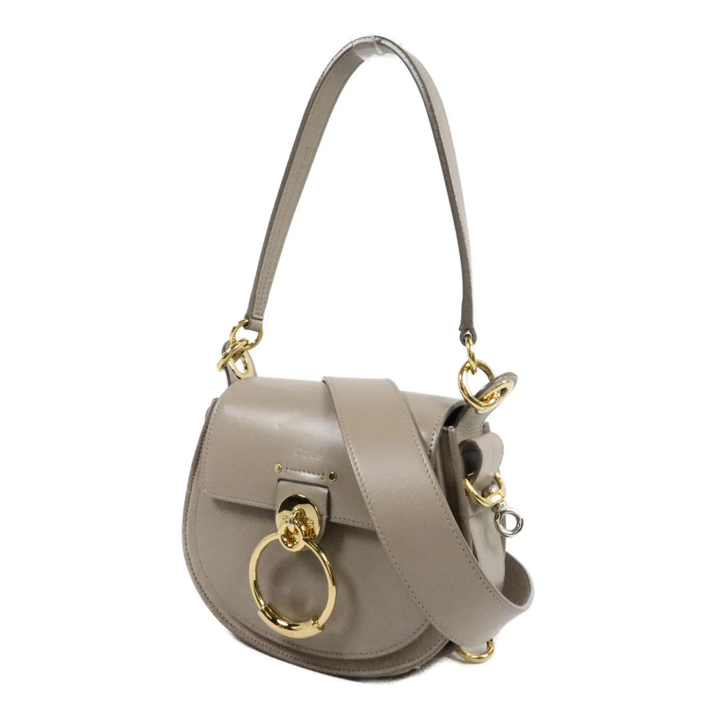 Chloé Medium Tess Shoulder Bag in Gray Leather