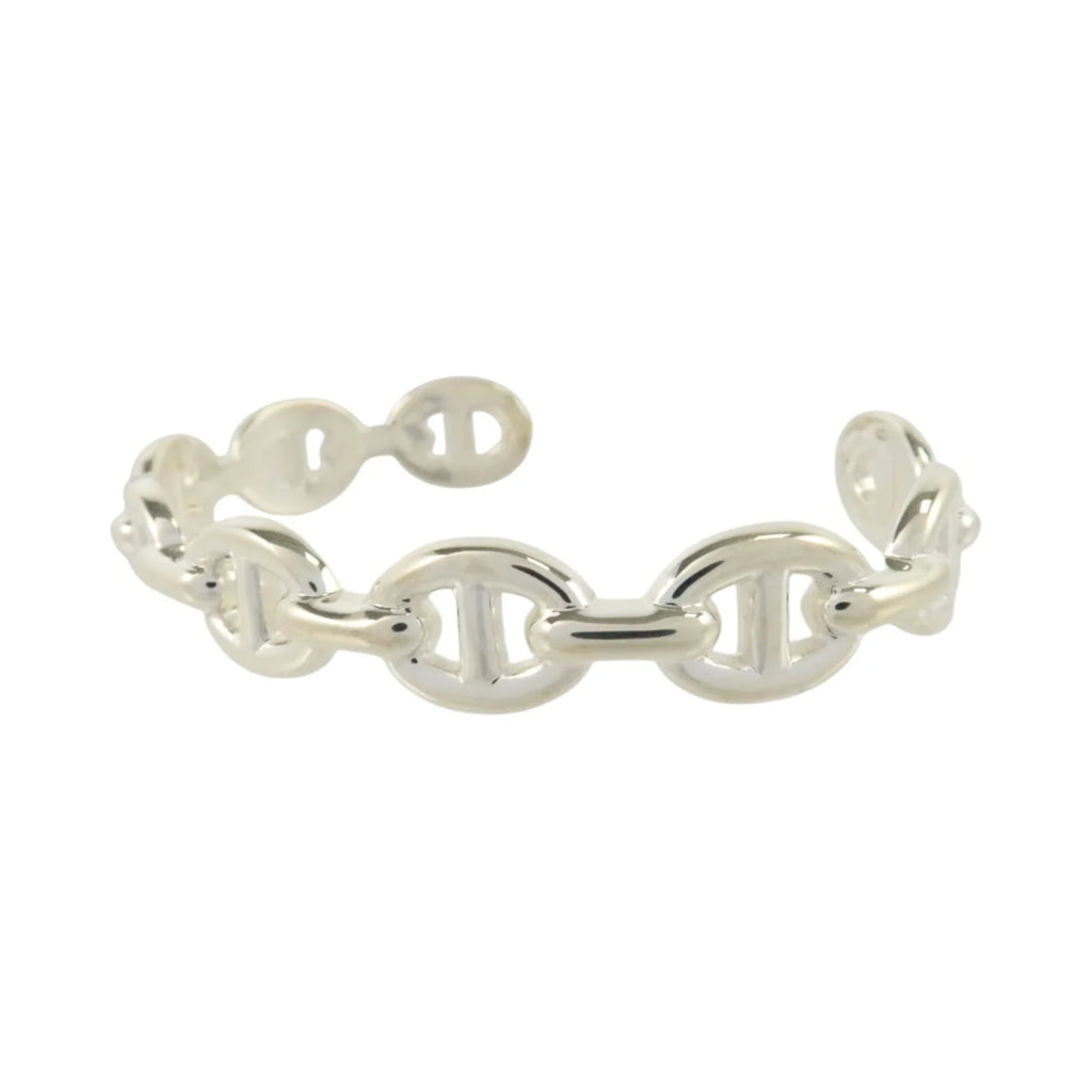 Hermès Chaîne d’Ancre Enchaînée MM Sterling Silver Bracelet ST