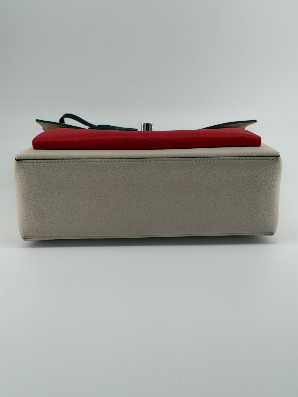 Louis Vuitton Lockme Top Handle Taurillon Leather Shoulder Bag | Crème & Coquelicot Red | 2020