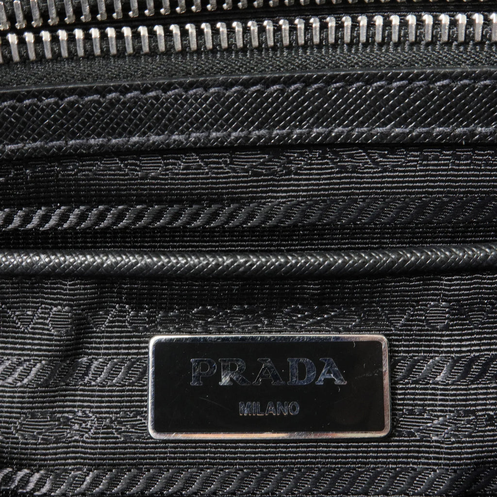 PRADA Quilted Tessuto Tote Bag 2 Way Shoulder Bag Black Nylon