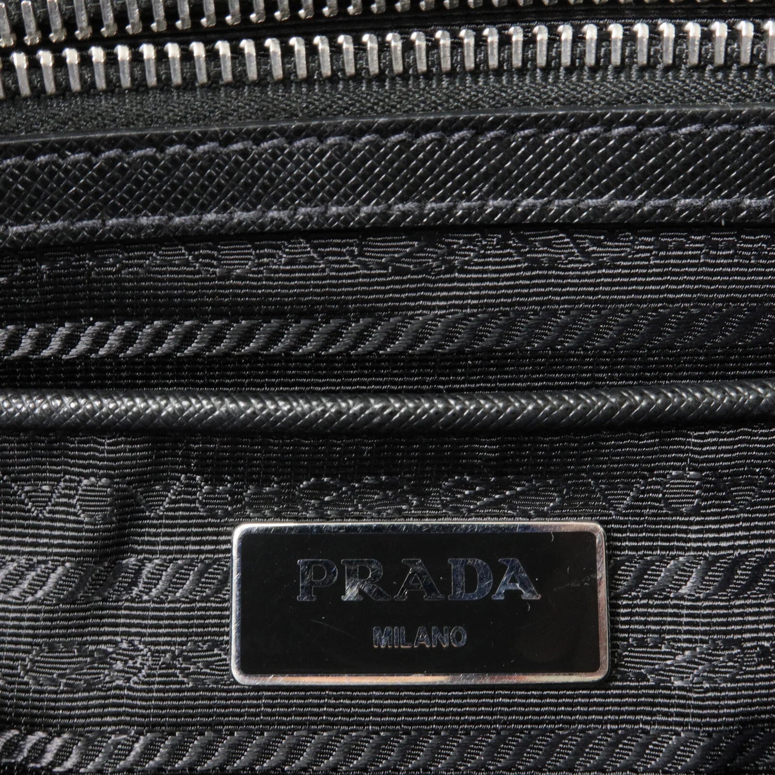 PRADA Quilted Tessuto Tote Bag 2 Way Shoulder Bag Black Nylon