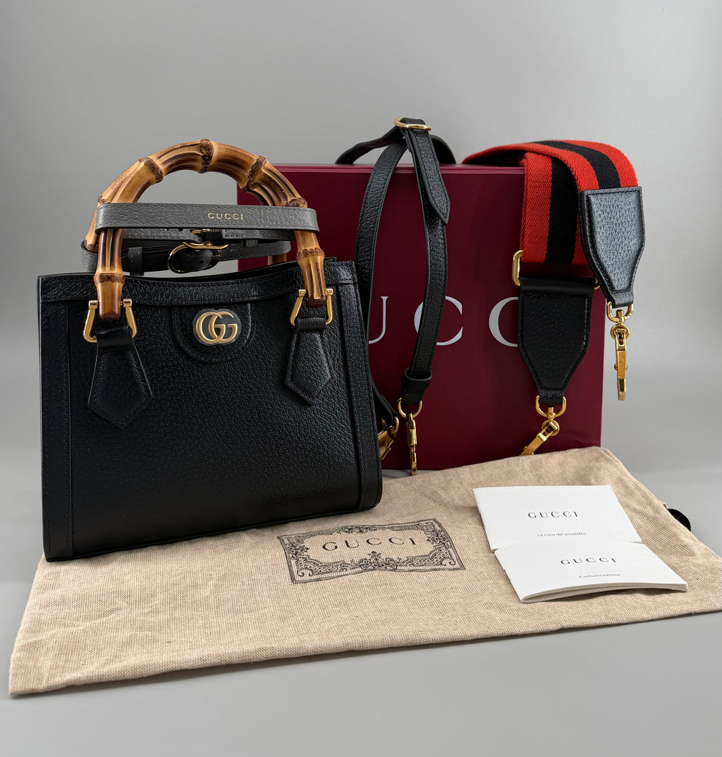 Gucci Diana Small Bamboo Top Handle Bag – Full Set