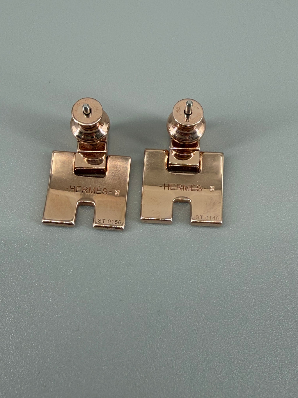 Hermès Eileen Earrings Black Enamel Palladium Plated Hardware