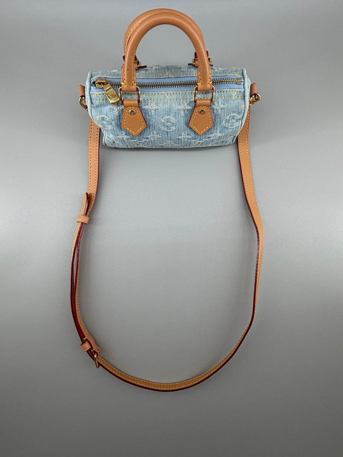 Louis Vuitton Nano Speedy Monogram Denim Blue