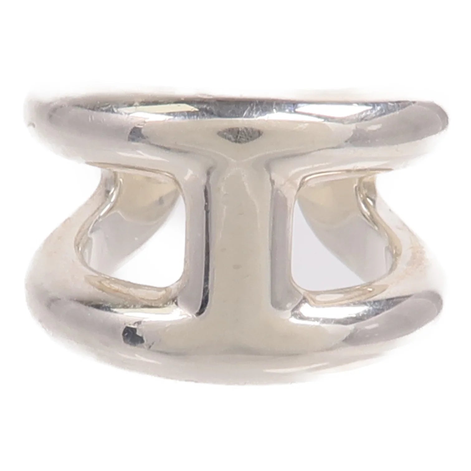 Hermès Osmose Small Model Sterling Silver Ring Size 48