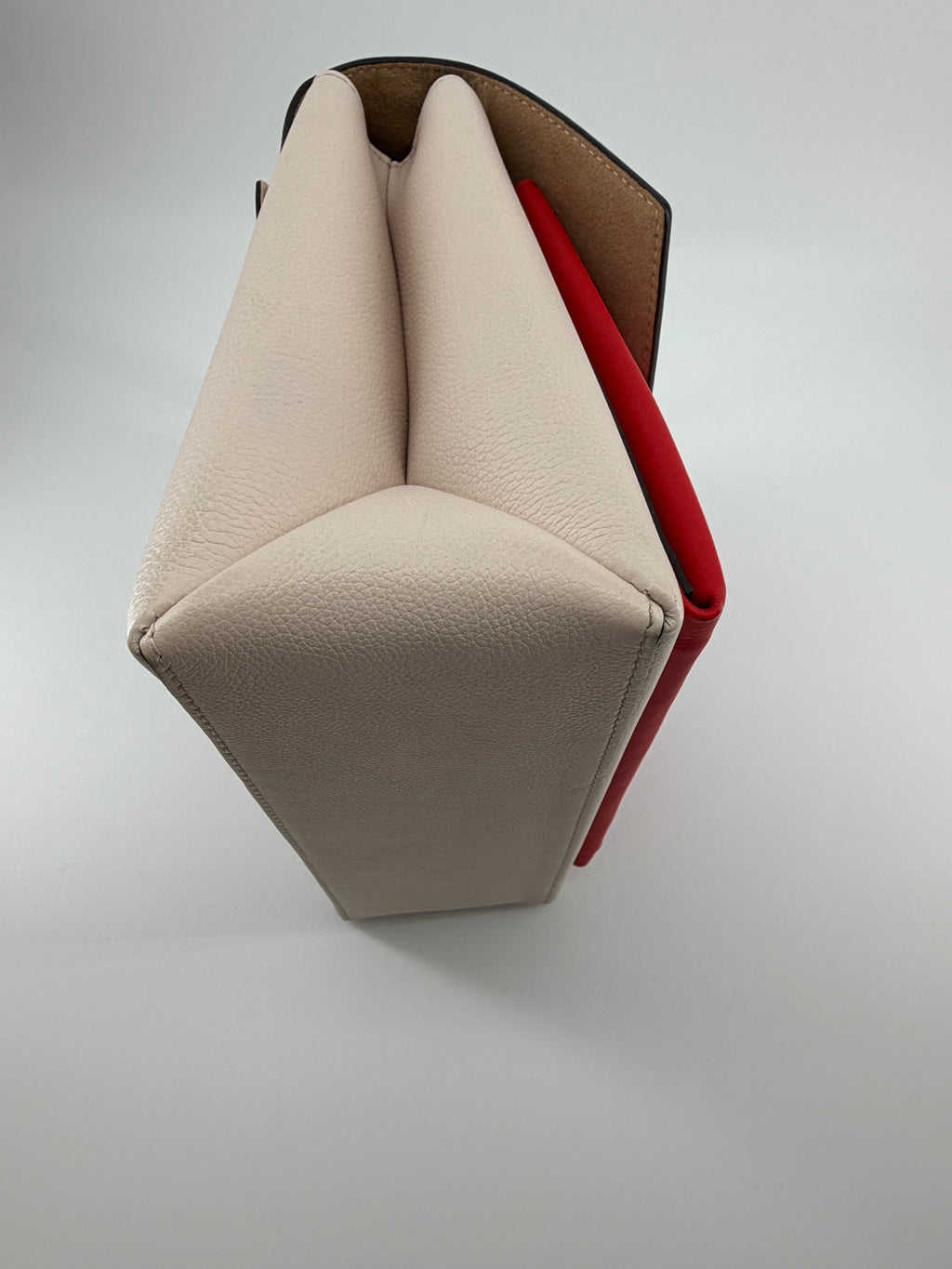Louis Vuitton Lockme Top Handle Taurillon Leather Shoulder Bag | Crème & Coquelicot Red | 2020