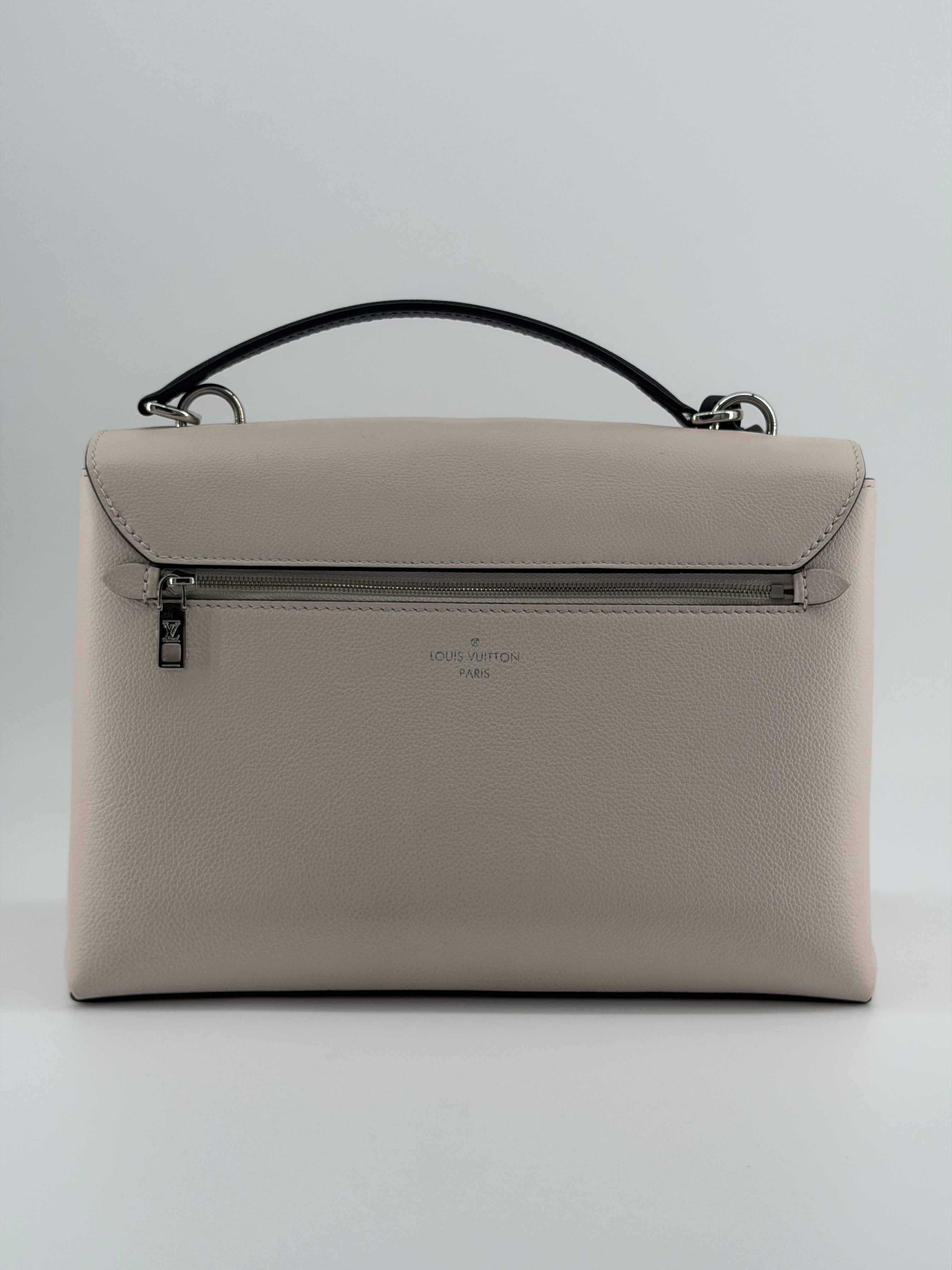 Louis Vuitton Lockme Top Handle Taurillon Leather Shoulder Bag | Crème & Coquelicot Red | 2020