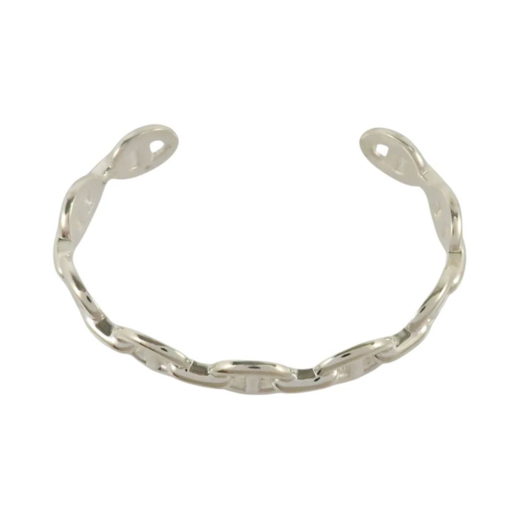 Hermès Chaîne d’Ancre Enchaînée MM Sterling Silver Bracelet ST