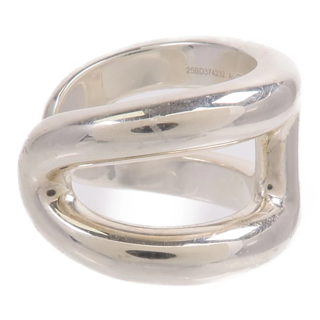 Hermès Osmose Small Model Sterling Silver Ring Size 48