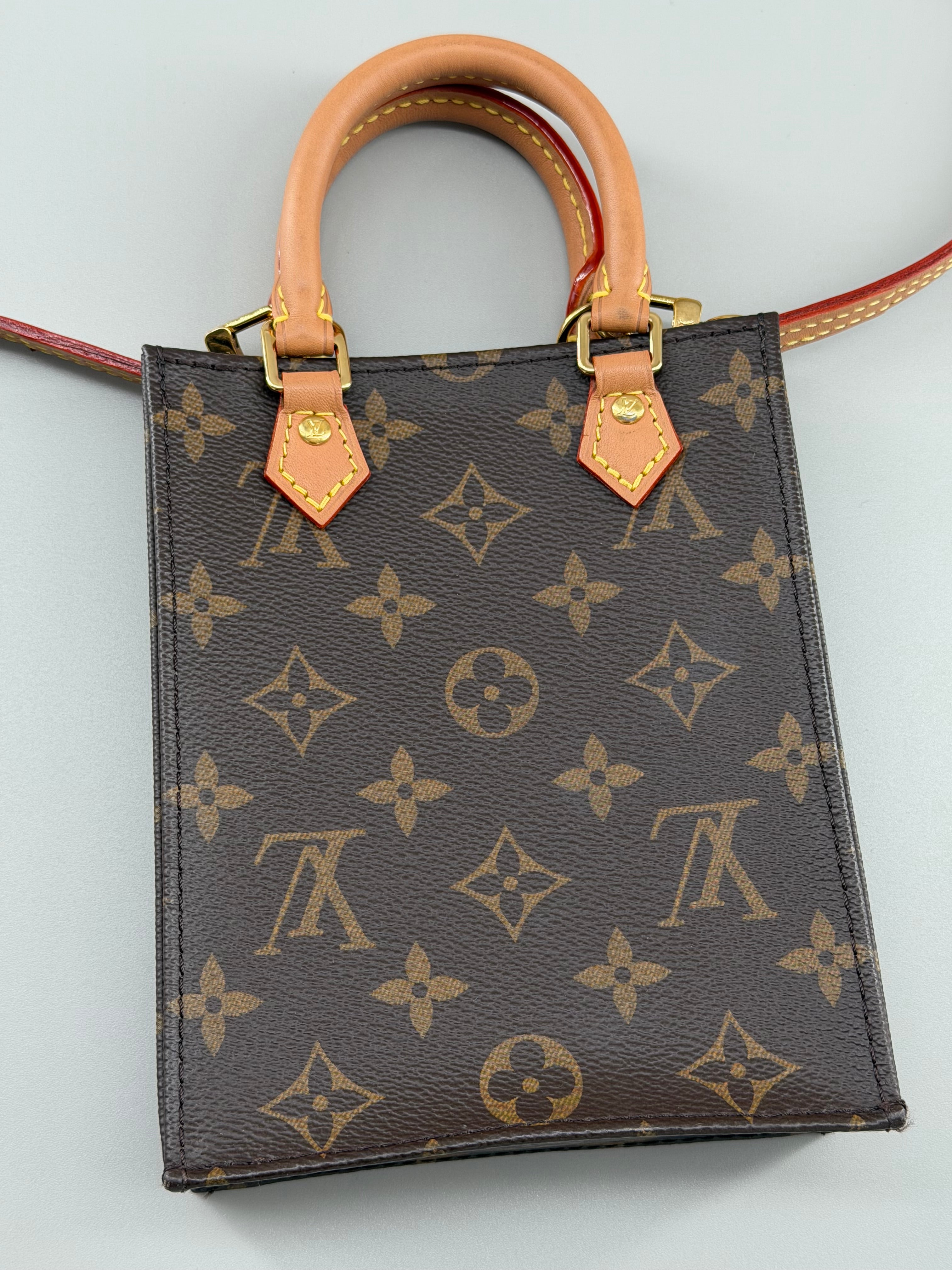 Louis Vuitton Petit Sac Plat Monogram Canvas (RFID)