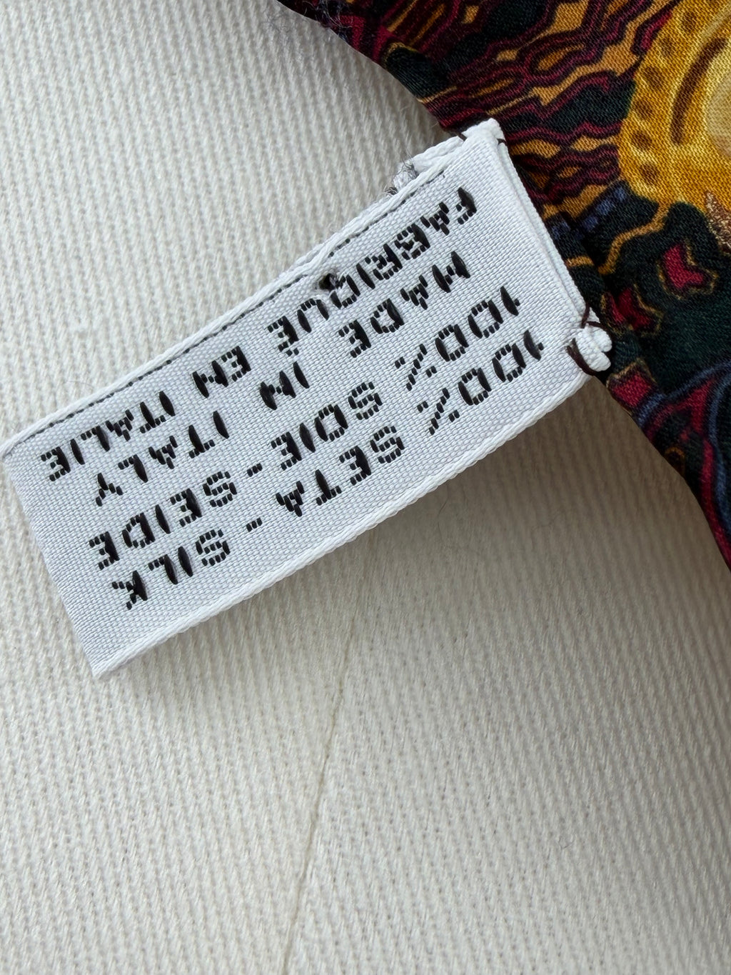 Vintage Chanel Paisley & Gripoix-Inspired Jewelry Print Silk Scarf