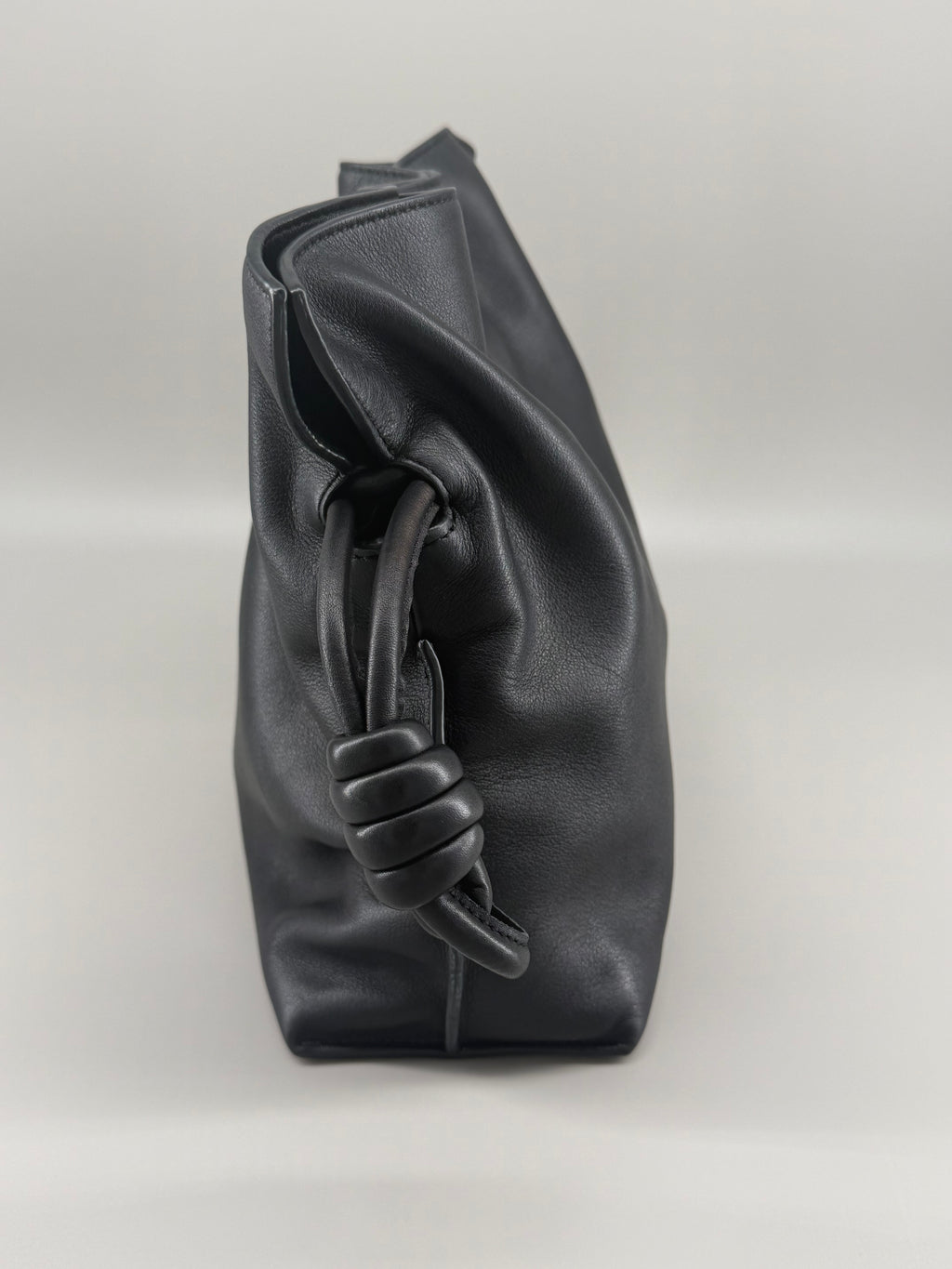 LOEWE Black Leather Flamenco Bag with 2 Way LOEWE Jacquard Strap and Leather