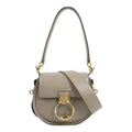 Chloé Medium Tess Shoulder Bag in Gray Leather
