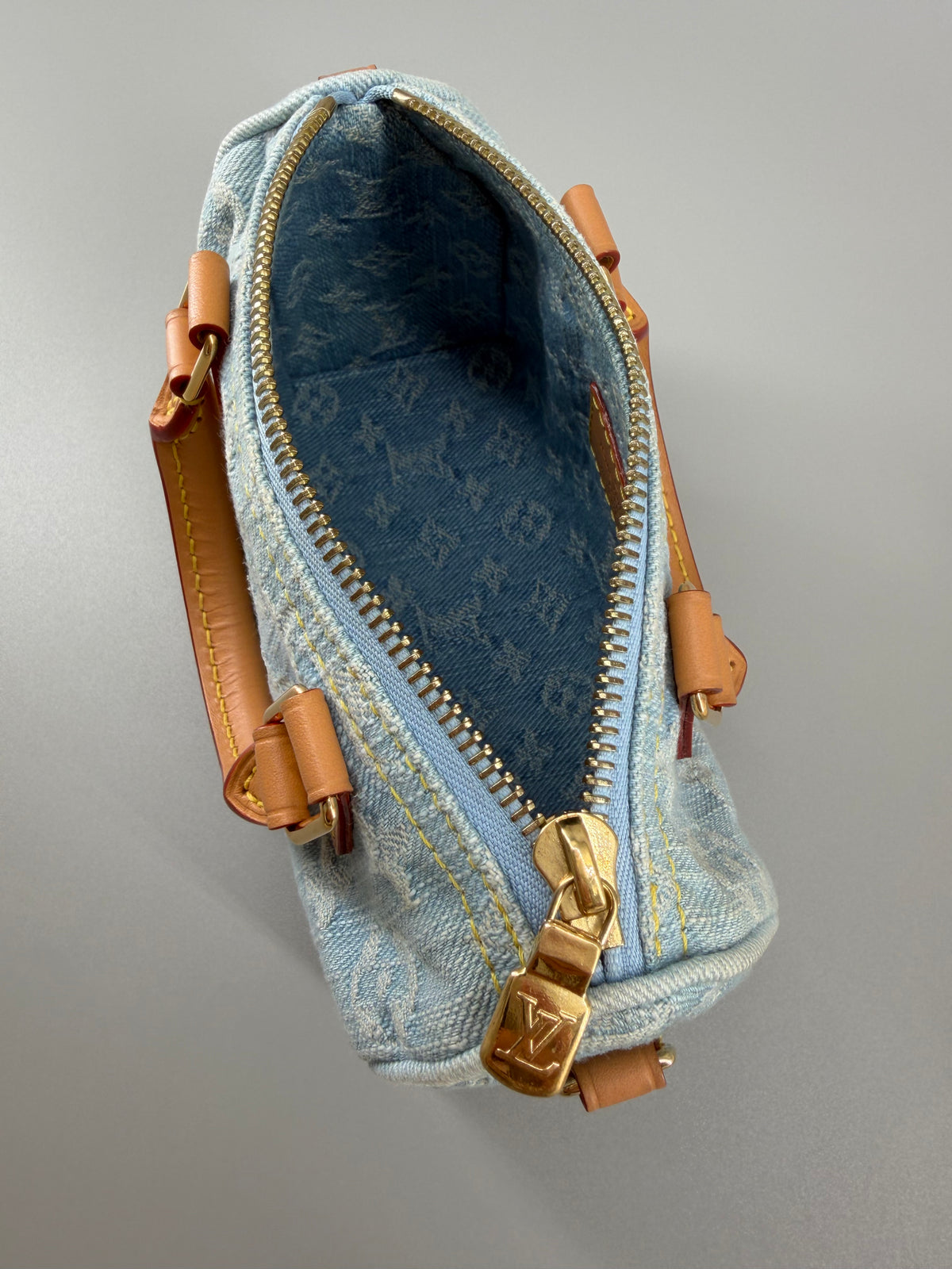 Louis Vuitton Nano Speedy Monogram Denim Blue