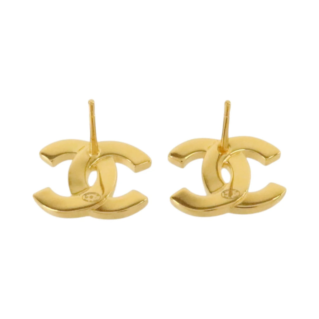 Chanel CC Gold-Tone Stud Earrings - Brand New Full Set