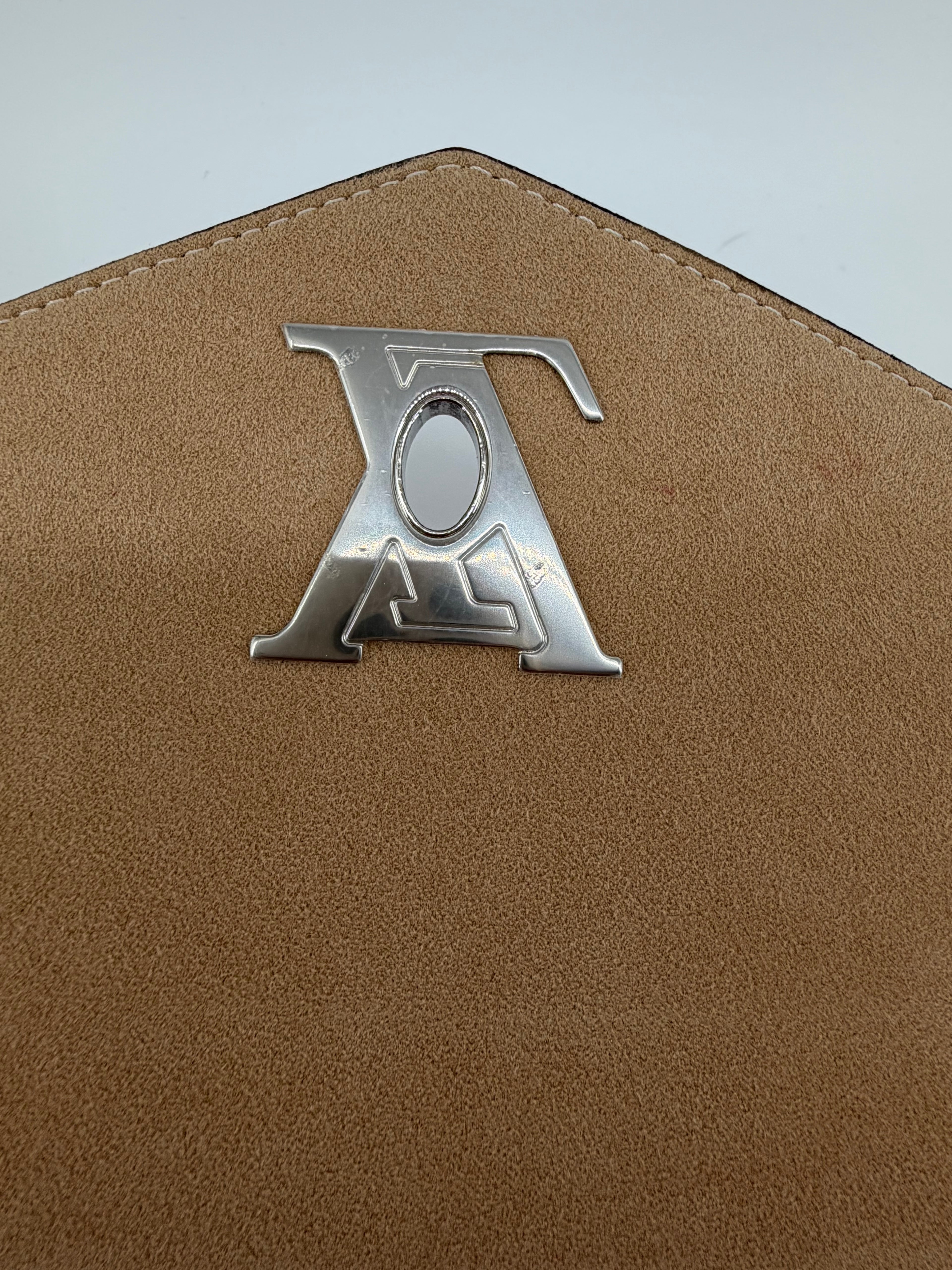 Louis Vuitton Lockme Top Handle Taurillon Leather Shoulder Bag | Crème & Coquelicot Red | 2020