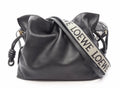 LOEWE Black Leather Flamenco Bag with 2 Way LOEWE Jacquard Strap and Leather
