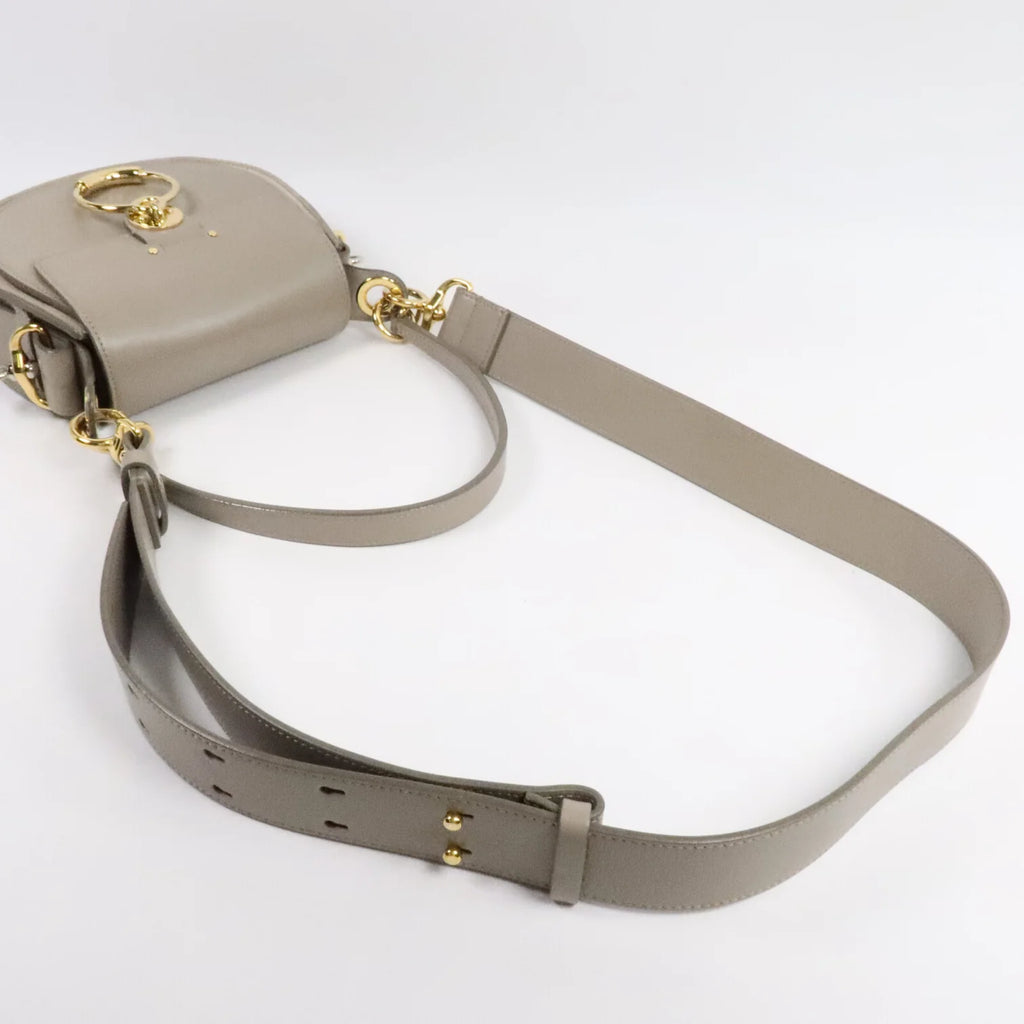 Chloé Medium Tess Shoulder Bag in Gray Leather