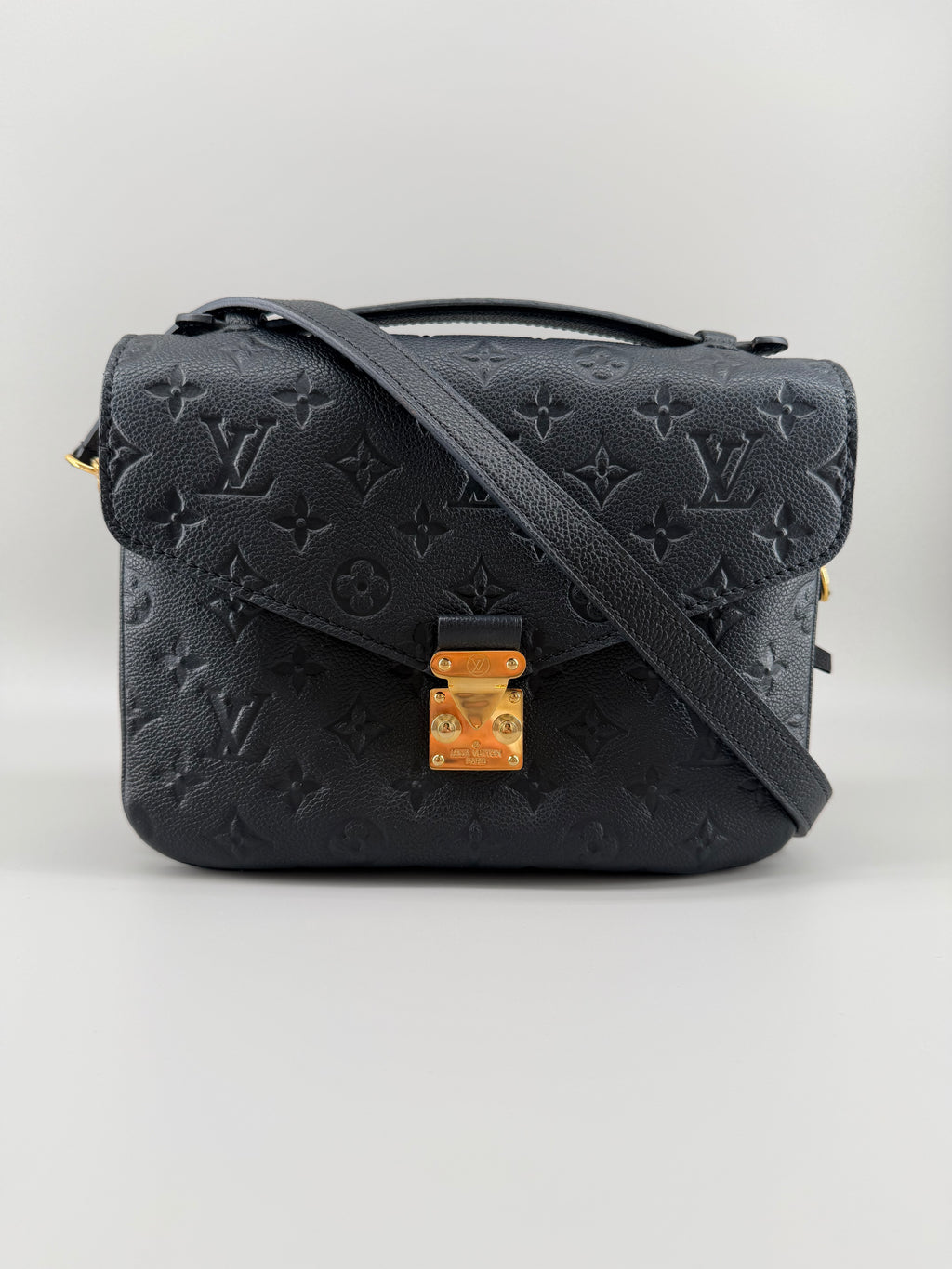 Louis Vuitton Pochette Métis MM Black Monogram Empreinte Leather