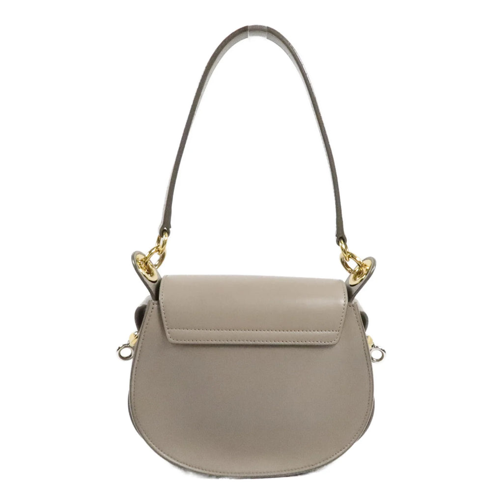 Chloé Medium Tess Shoulder Bag in Gray Leather