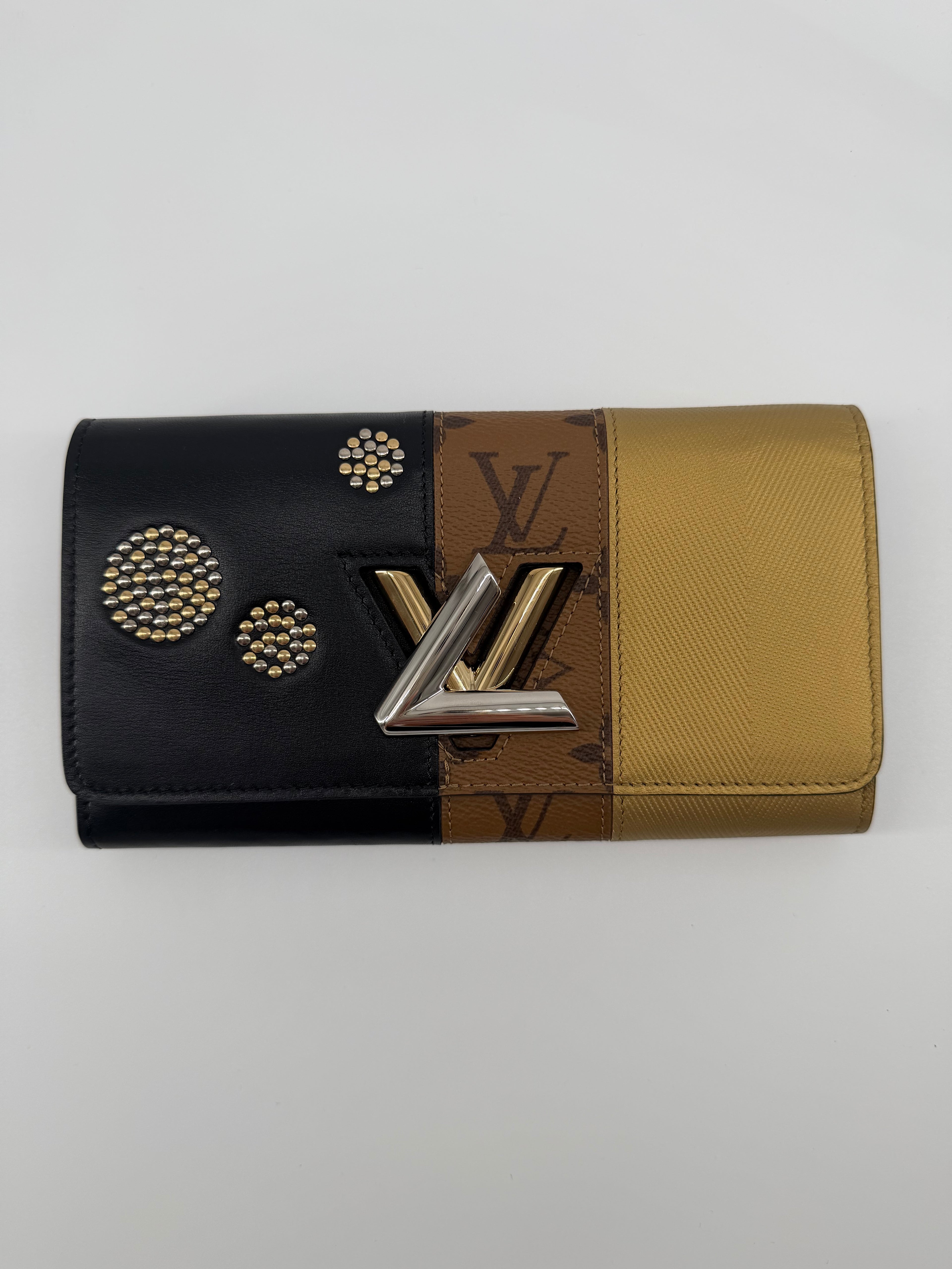 Louis Vuitton Twist Wallet Night Lights Limited Edition Black Gold Monogram Full Set