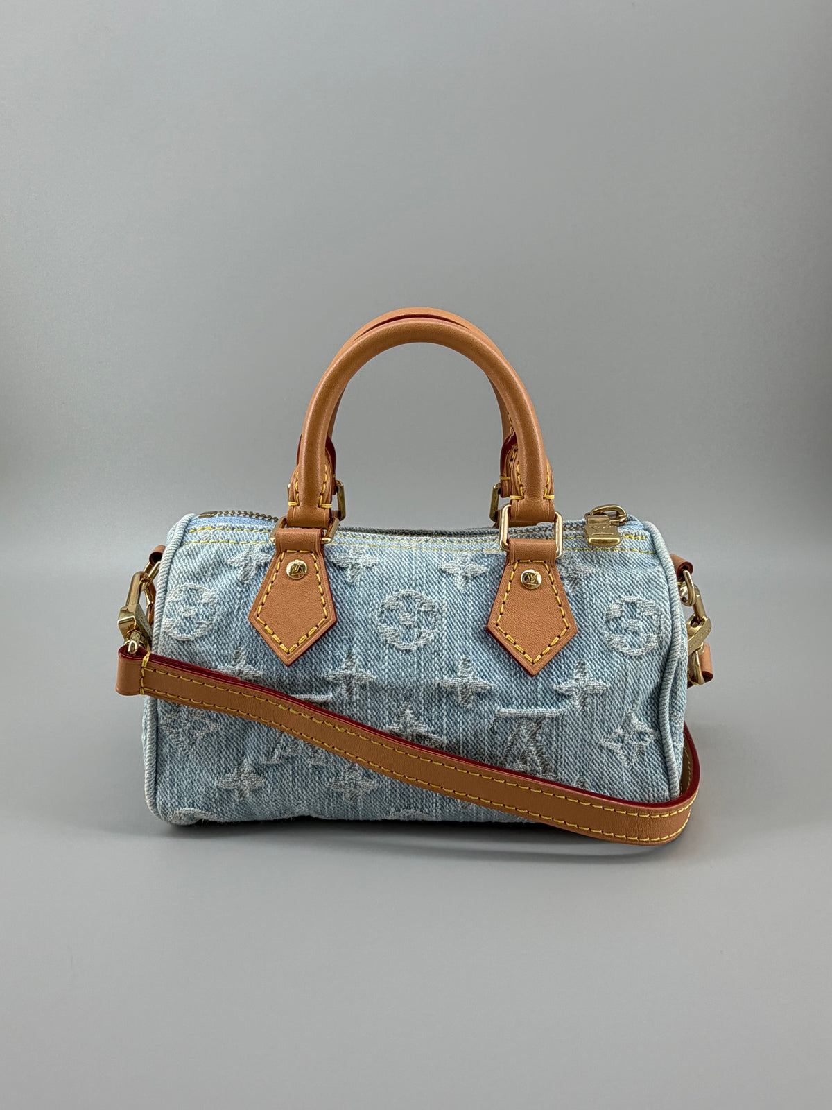 Louis Vuitton Nano Speedy Monogram Denim Blue