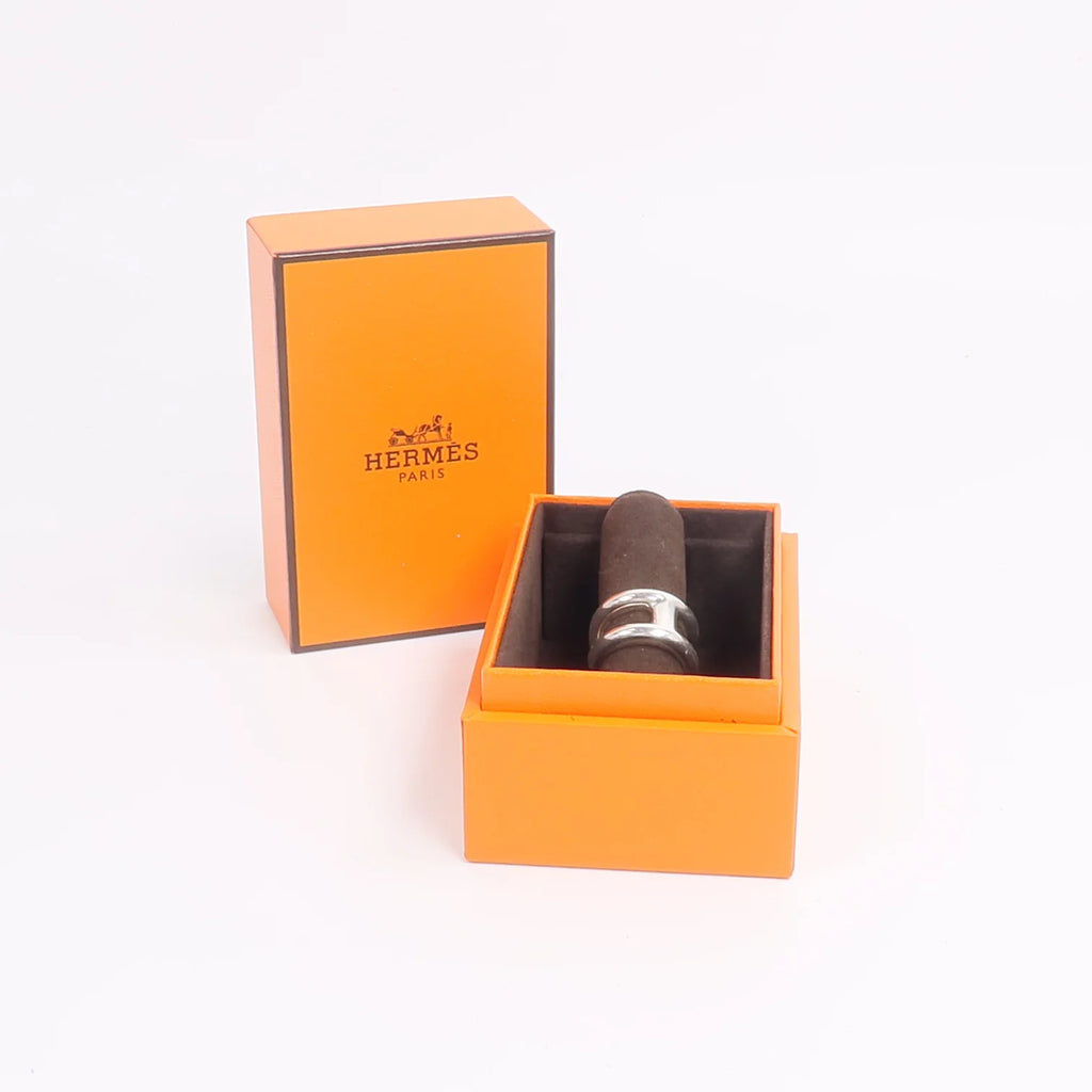 Hermès Osmose Small Model Sterling Silver Ring Size 48