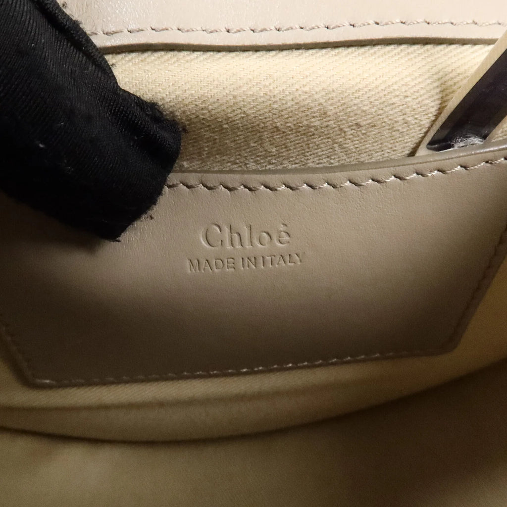 Chloé Medium Tess Shoulder Bag in Gray Leather